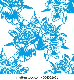 Abstract Elegance Seamless pattern with floral background