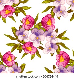 Abstract Elegance Seamless pattern with floral background