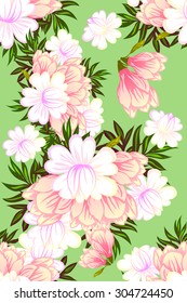 Abstract Elegance Seamless pattern with floral background