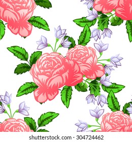 Abstract Elegance Seamless pattern with floral background