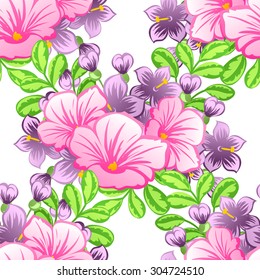 Abstract Elegance Seamless pattern with floral background