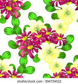 Abstract Elegance Seamless pattern with floral background