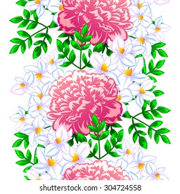 Abstract Elegance Seamless pattern with floral background