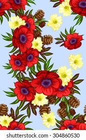 Abstract Elegance Seamless pattern with floral background