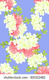 Abstract Elegance Seamless pattern with floral background