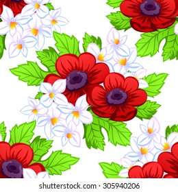 Abstract Elegance Seamless pattern with floral background