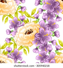Abstract Elegance Seamless pattern with floral background