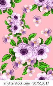 Abstract elegance seamless pattern with floral background