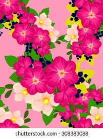 Abstract elegance seamless pattern with floral background