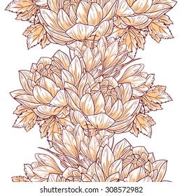 Abstract elegance seamless pattern with floral background