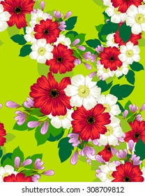 Abstract elegance seamless pattern with floral background
