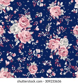 Abstract Elegance Seamless pattern with floral background
