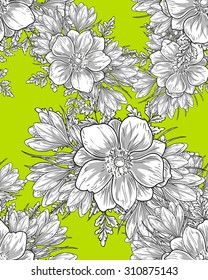 Abstract Elegance Seamless pattern with floral background