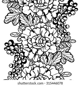 Abstract Elegance Seamless pattern with floral background