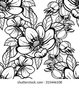 Abstract Elegance Seamless pattern with floral background