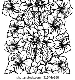 Abstract Elegance Seamless pattern with floral background