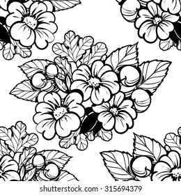 Abstract Elegance Seamless pattern with floral background