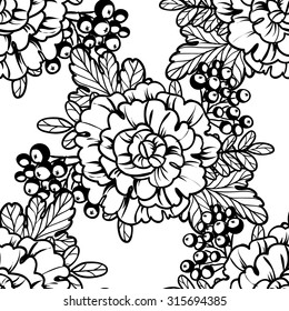Abstract Elegance Seamless pattern with floral background