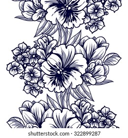 Abstract elegance seamless pattern with floral background