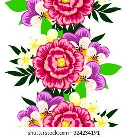 Abstract elegance seamless pattern with floral background