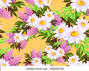 Abstract elegance seamless pattern with floral background