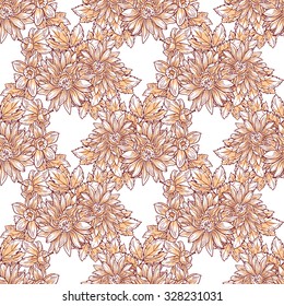 Abstract elegance seamless pattern with floral background