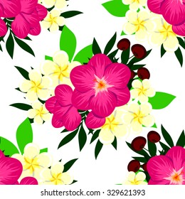 Abstract Elegance Seamless pattern with floral background
