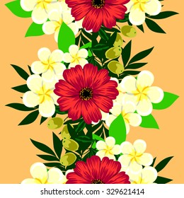 Abstract Elegance Seamless pattern with floral background