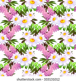 Abstract elegance seamless pattern with floral background