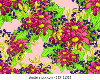 Abstract elegance seamless pattern with floral background