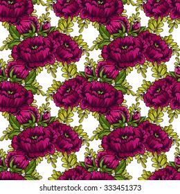 Abstract elegance seamless pattern with floral background
