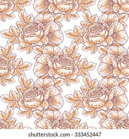 Abstract elegance seamless pattern with floral background