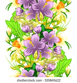 Abstract elegance seamless pattern with floral background