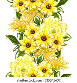 Abstract elegance seamless pattern with floral background
