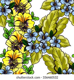 Abstract elegance seamless pattern with floral background