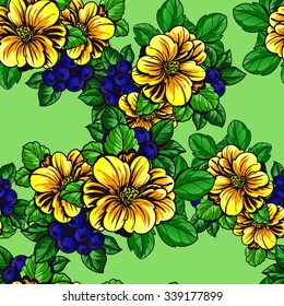 Abstract elegance seamless pattern with floral background