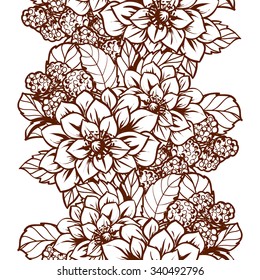 Abstract elegance seamless pattern with floral background