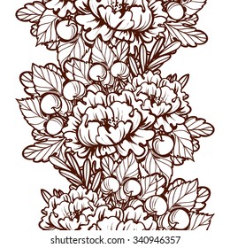 Abstract elegance seamless pattern with floral background