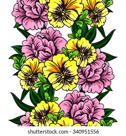 Abstract elegance seamless pattern with floral background