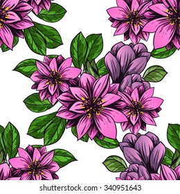 Abstract elegance seamless pattern with floral background Abstract elegance seamless pattern with floral background