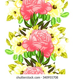 Abstract elegance seamless pattern with floral background