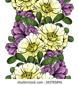 Abstract elegance seamless pattern with floral background