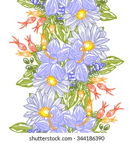Abstract elegance seamless pattern with floral background