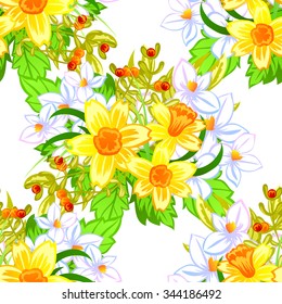 Abstract elegance seamless pattern with floral background