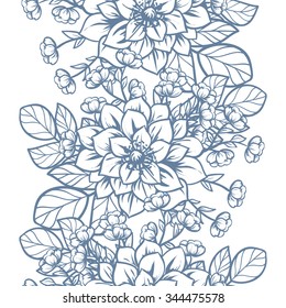 Abstract elegance seamless pattern with floral background