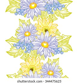 Abstract elegance seamless pattern with floral background