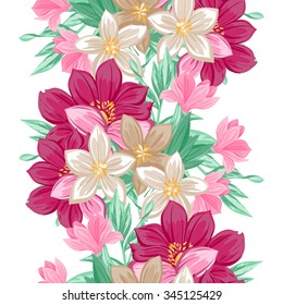 Abstract elegance seamless pattern with floral background