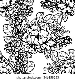Abstract elegance seamless pattern with floral background
