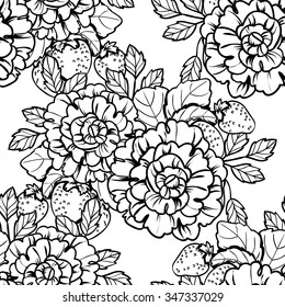 Abstract elegance seamless pattern with floral background