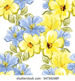 Abstract elegance seamless pattern with floral background